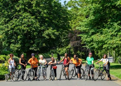 group of hop-on bradford cyclists